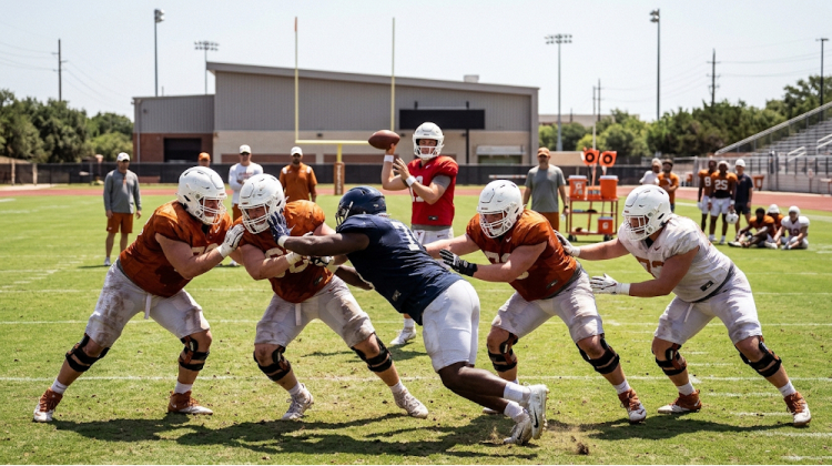 Texas’ Offensive Line Must Give Manning Time to Attack