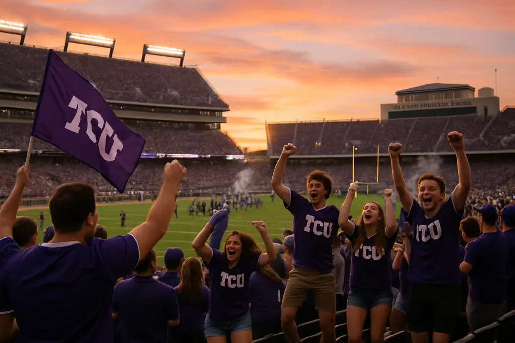 TCU Stadium Upgrades at Amon G. Carter Stadium before a 2026 night game